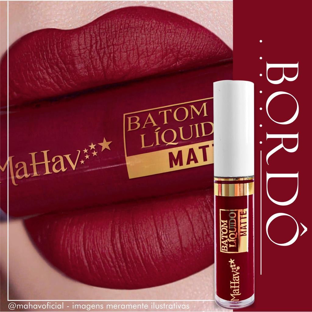 Batom Líquido Matte Mahav Toque Aveludado