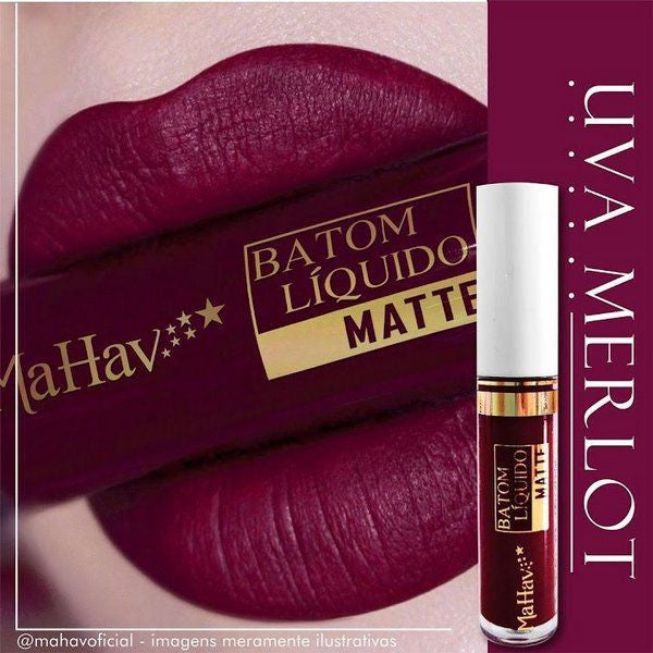 Batom Líquido Matte Mahav Toque Aveludado